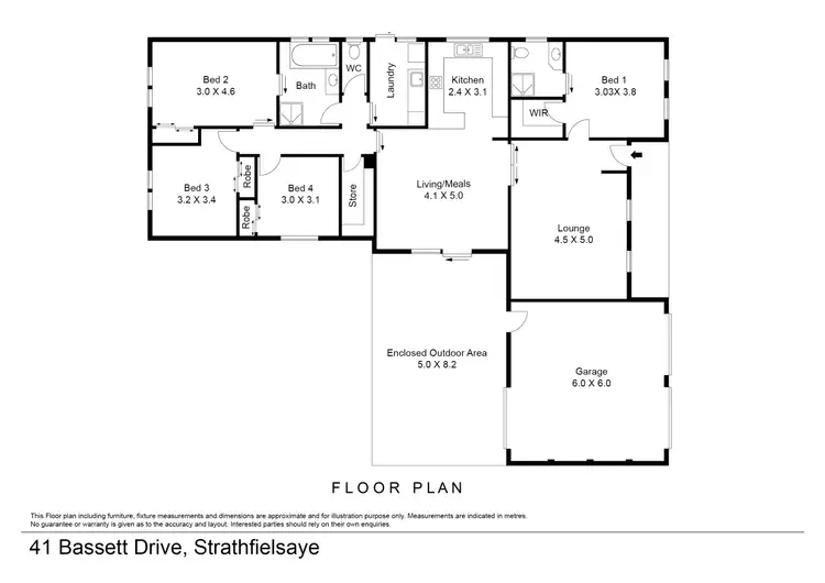Floorplan of Homely house listing, 41 Bassett Drive, Strathfieldsaye VIC 3551