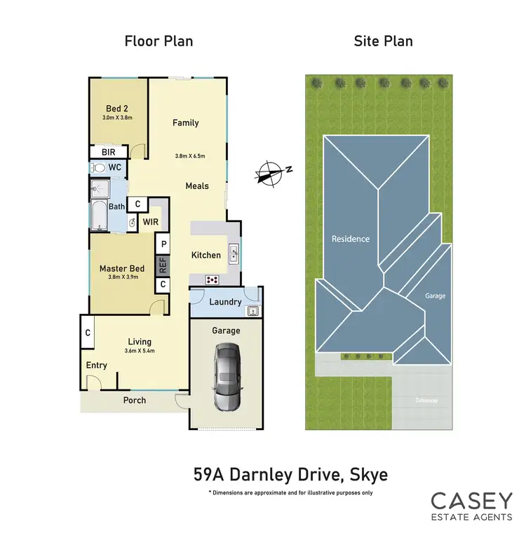 Floorplan of Homely house listing, 59A Darnley Drive, Skye VIC 3977