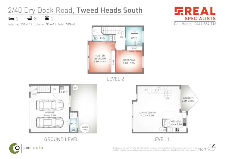 Floorplan of Homely townhouse listing, 2/40 Dry Dock Road, Tweed Heads South NSW 2486