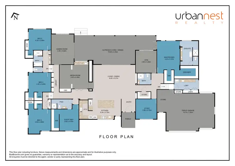 Floorplan of Homely house listing, 45 Wilga Drive, Bunya QLD 4055