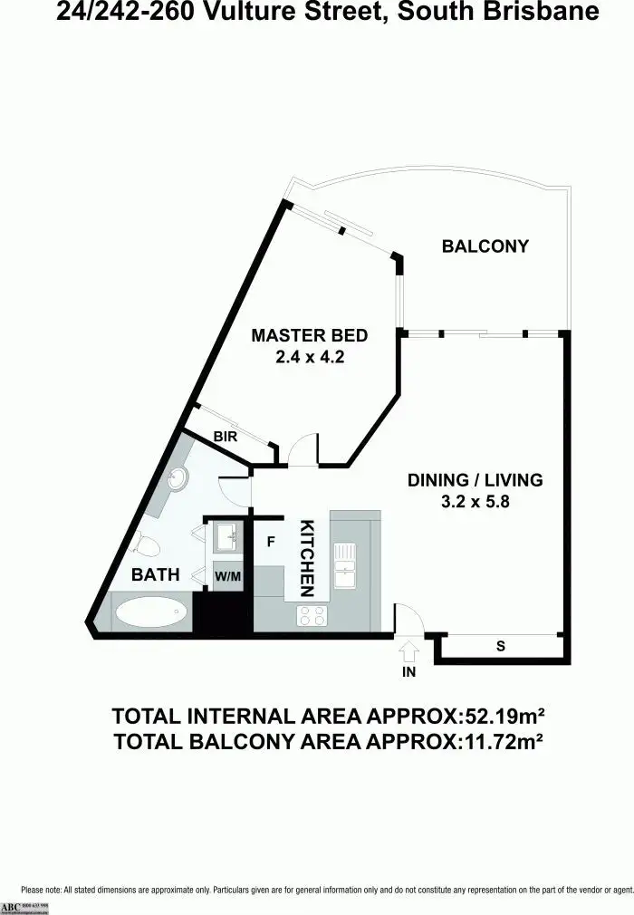 Floorplan of Homely apartment listing, 24/260 Vulture Street, South Brisbane QLD 4101