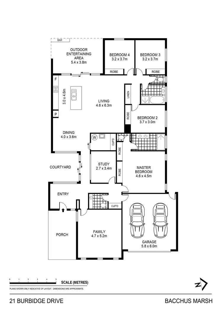 Floorplan of Homely house listing, 21 Burbidge Drive, Bacchus Marsh VIC 3340
