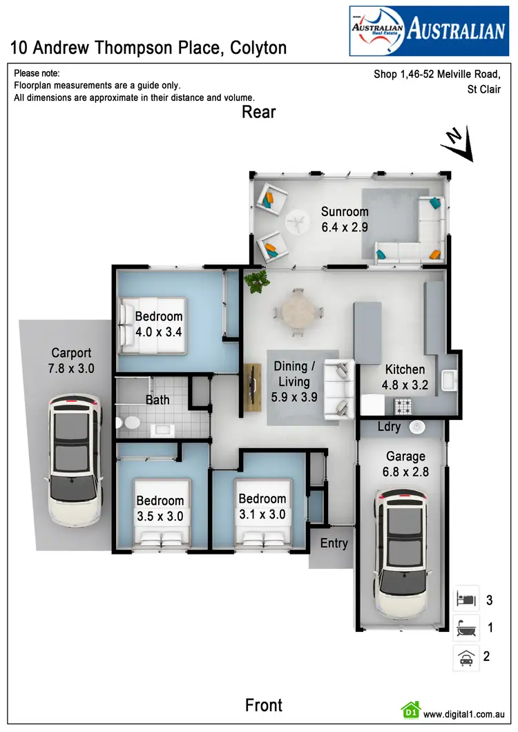 Floorplan of Homely house listing, 10 Andrew Thompson Place, Colyton NSW 2760