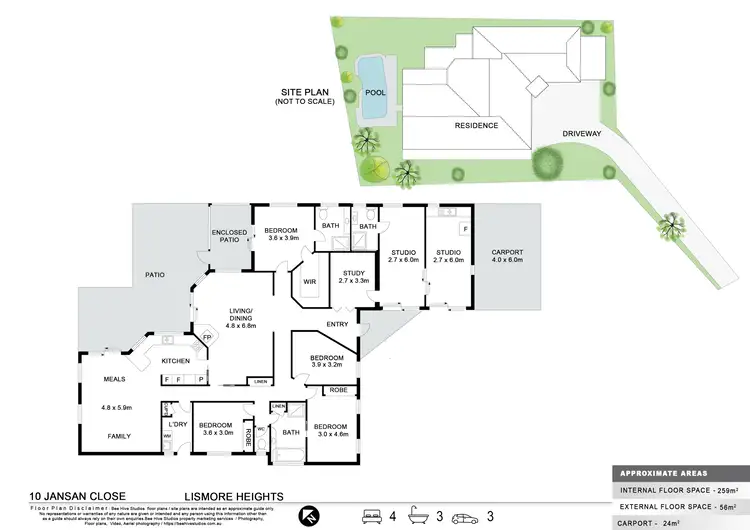Floorplan of Homely house listing, 10 Jansan Close, Lismore Heights NSW 2480