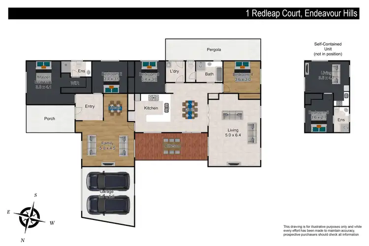 Floorplan of Homely house listing, 1 Redleap Court, Endeavour Hills VIC 3802