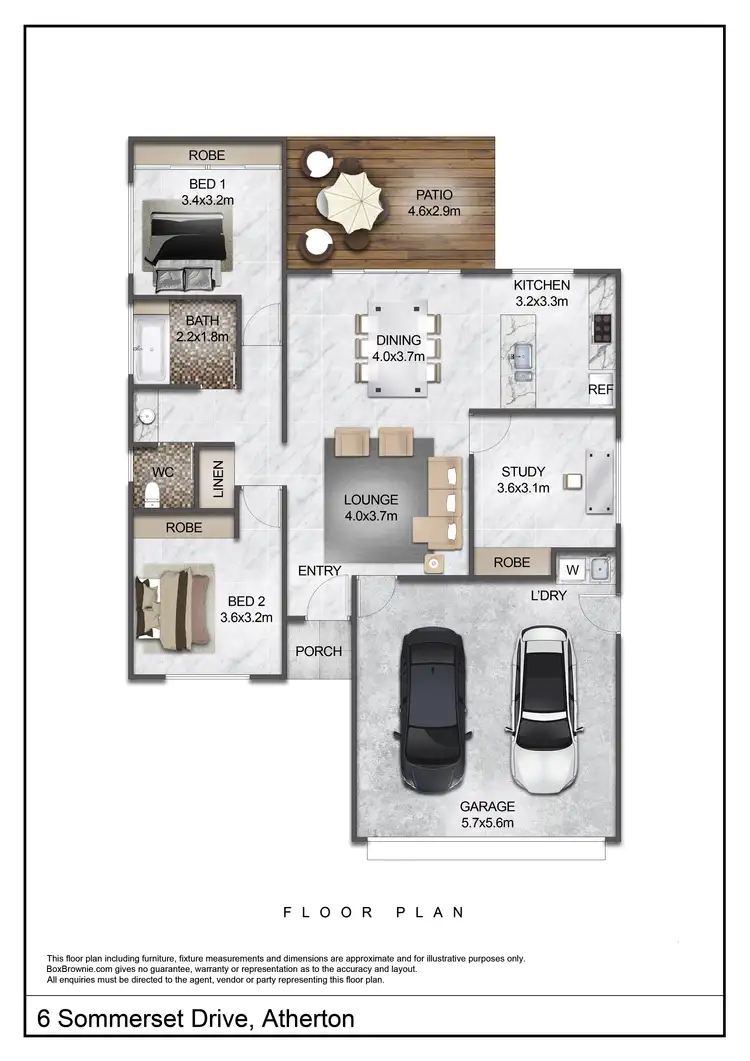 Floorplan of Homely house listing, 6 Sommerset Drive, Atherton QLD 4883