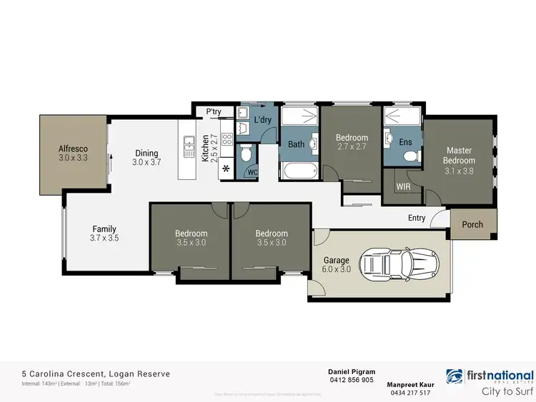 Floorplan of Homely house listing, 5 Coralina Crescent, Logan Reserve QLD 4133