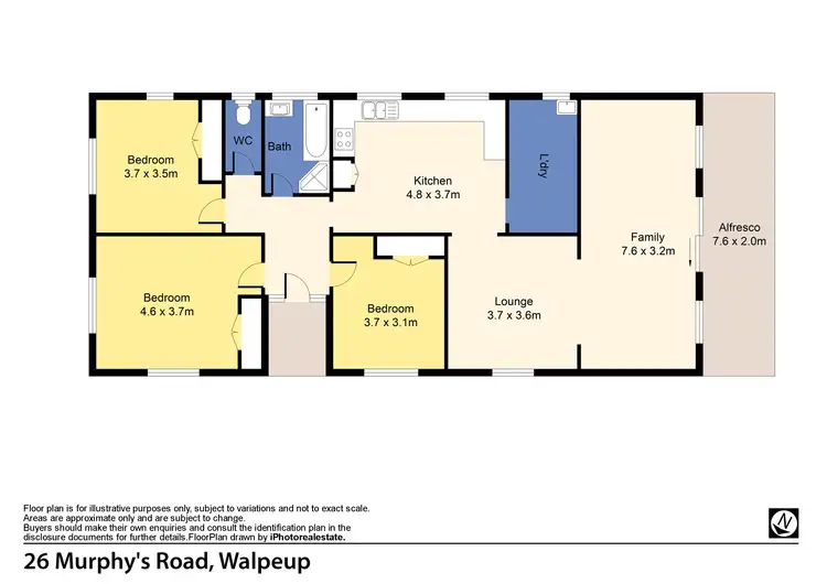 Floorplan of Homely house listing, 26 Murphy's Road, Walpeup VIC 3507