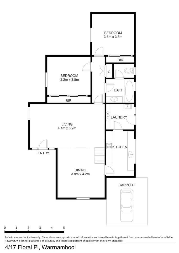 Floorplan of Homely unit listing, 4/17 Floral Place, Warrnambool VIC 3280