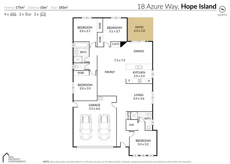 Floorplan of Homely house listing, 18 Azure Way, Hope Island QLD 4212