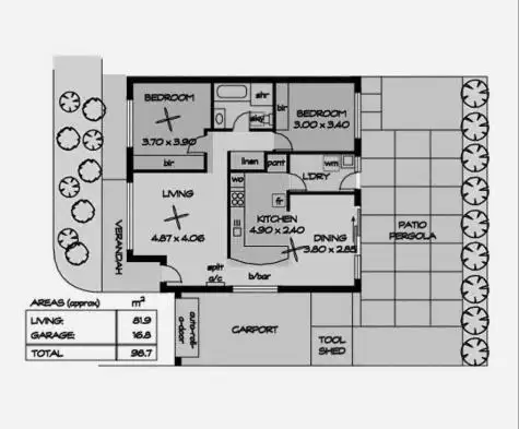 Floorplan of Homely unit listing, 6/4 Walsh Court, Mount Barker SA 5251