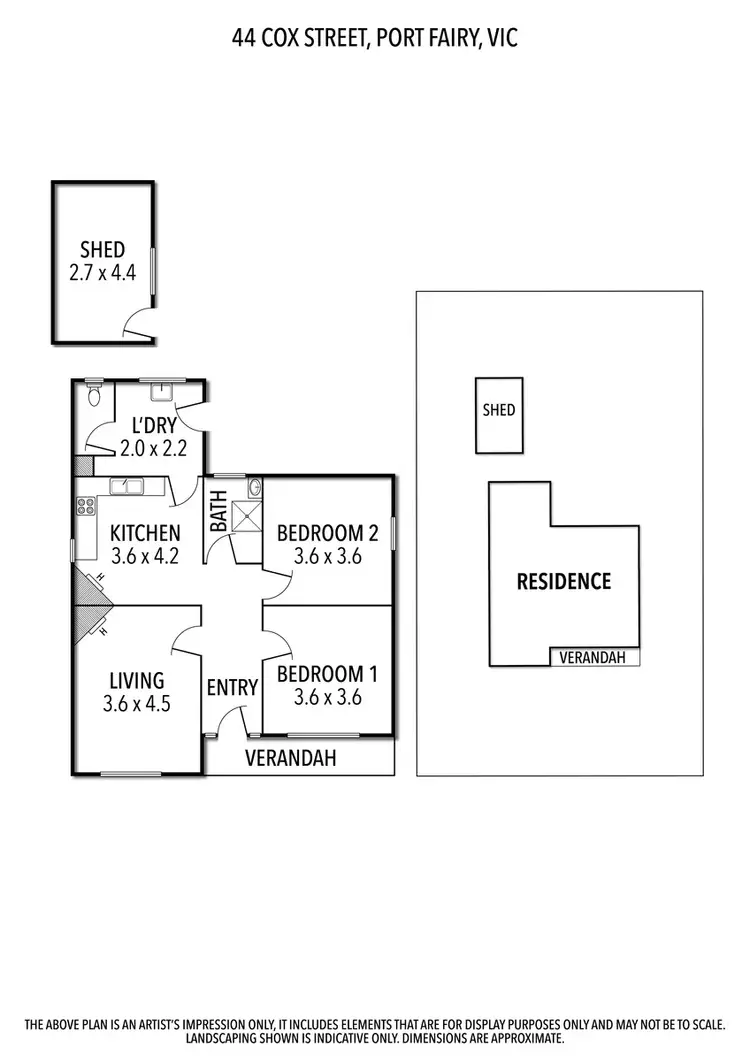 Floorplan of Homely house listing, 44 Cox Street, Port Fairy VIC 3284