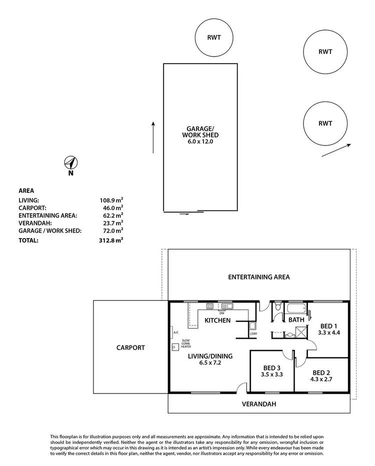 Floorplan of Homely rural property listing, 1367 Wellington Road, Highland Valley SA 5255
