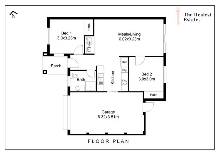 Floorplan of Homely unit listing, 3/64 Becket Street North, Glenroy VIC 3046