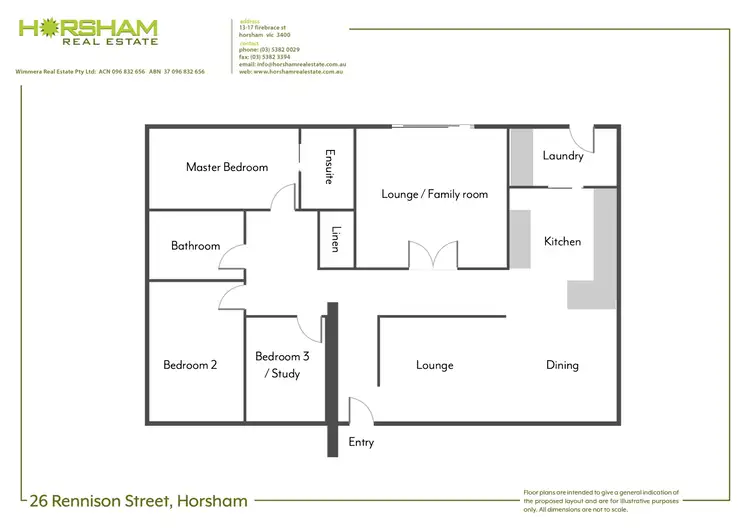Floorplan of Homely house listing, 26 Rennison Street, Horsham VIC 3400