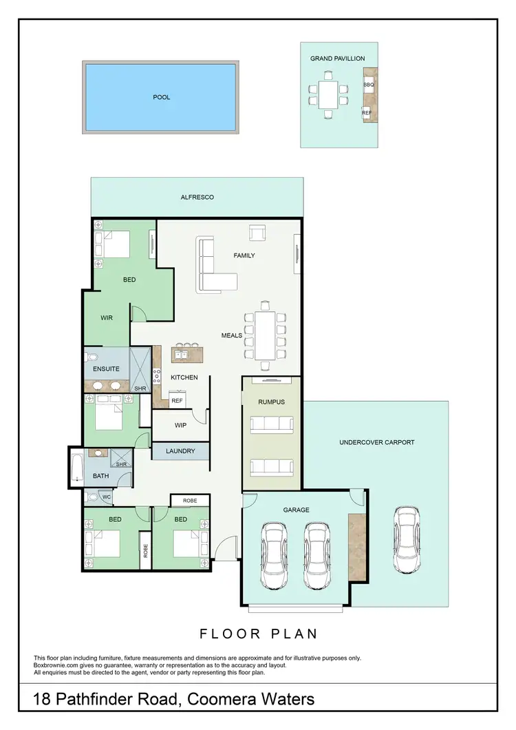 Floorplan of Homely house listing, 18 Pathfinder Road, Coomera Waters QLD 4209