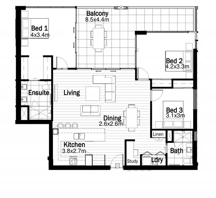 Floorplan of Homely apartment listing, Address available on request