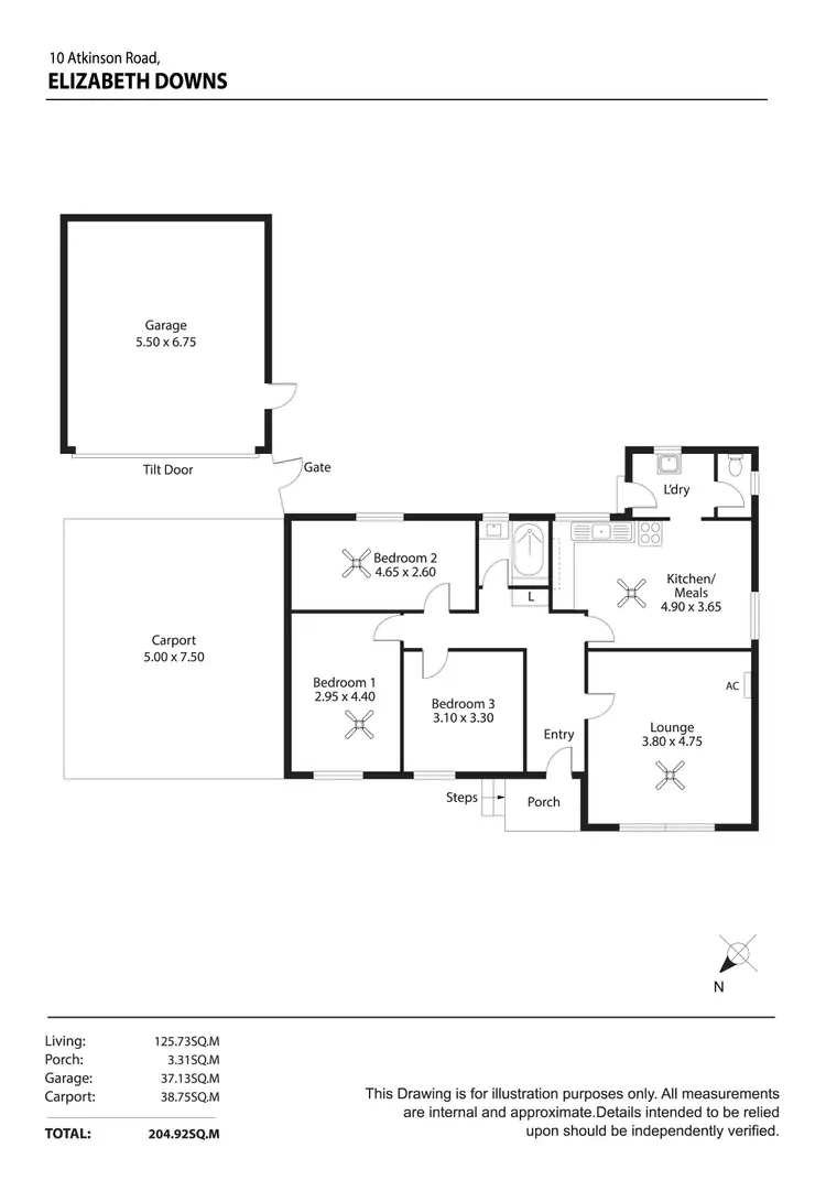 Floorplan of Homely house listing, 10 ATKINSON ROAD, Elizabeth Downs SA 5113