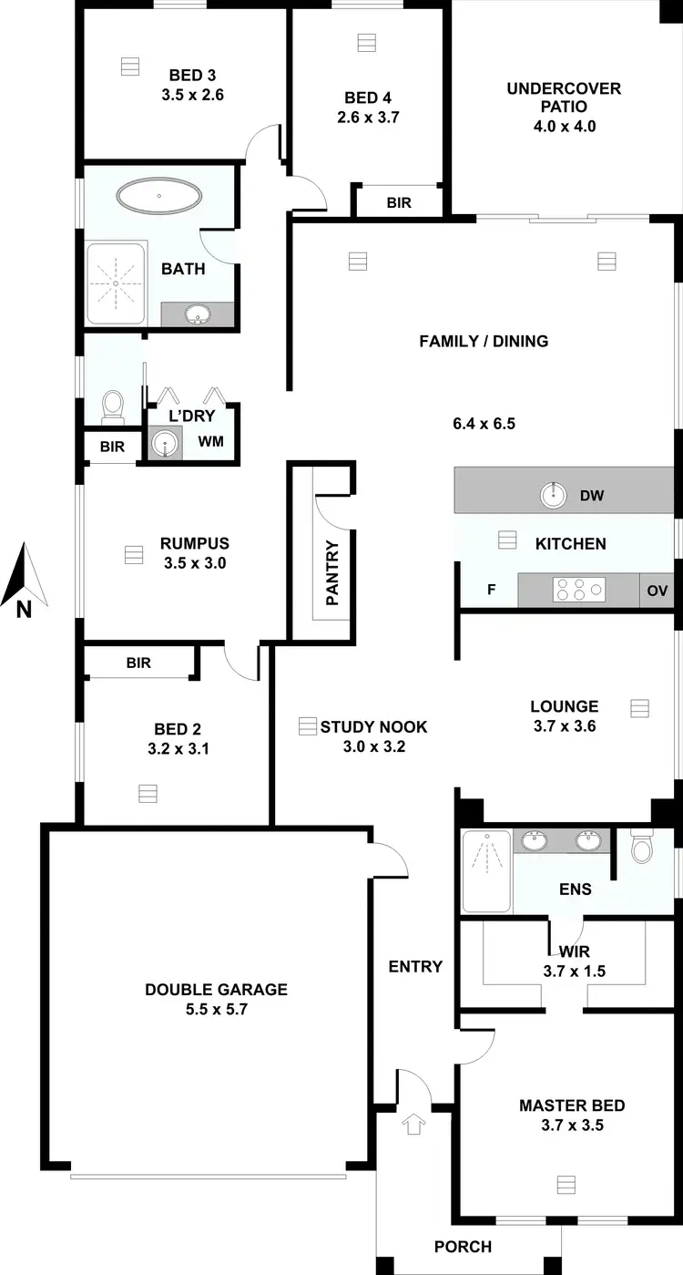 Floorplan of Homely house listing, 4 Barbon Lane, Smithfield Plains SA 5114