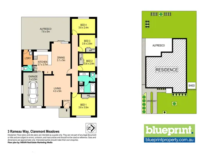 Floorplan of Homely house listing, 3 Rameau Way, Claremont Meadows NSW 2747