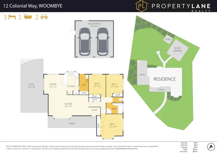 Floorplan of Homely house listing, 12 Colonial Way, Woombye QLD 4559