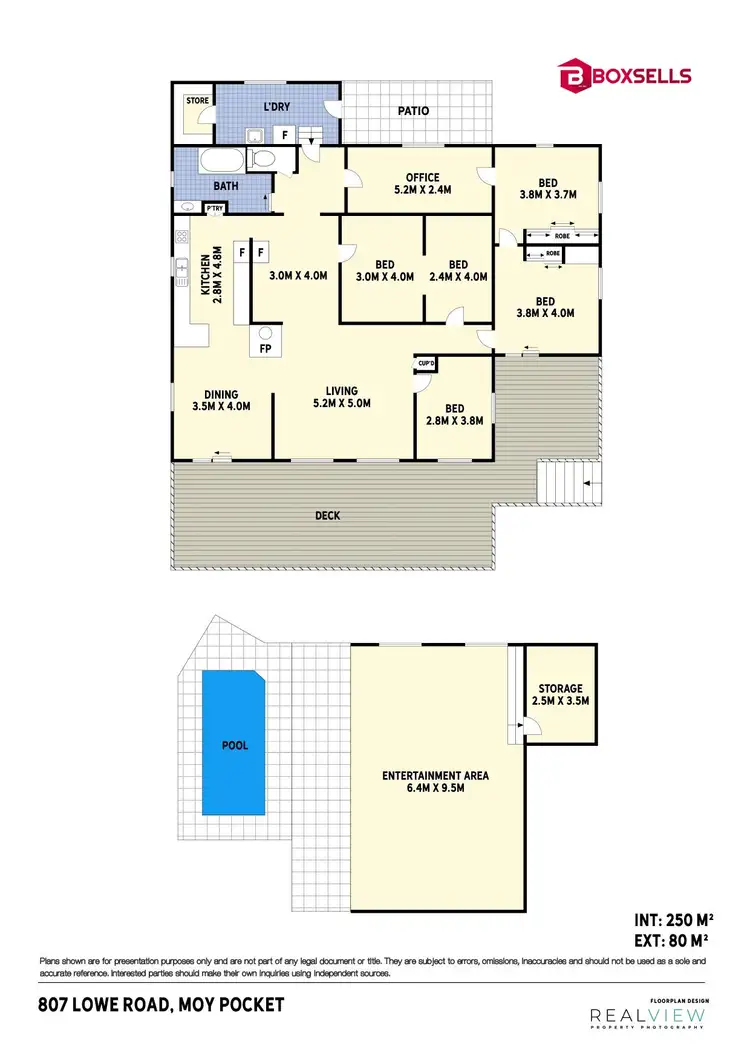 Floorplan of Homely rural property listing, 807 LOWE ROAD, Moy Pocket QLD 4574
