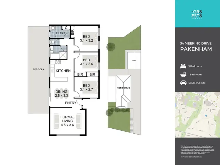 Floorplan of Homely house listing, 34 Meeking Drive, Pakenham VIC 3810
