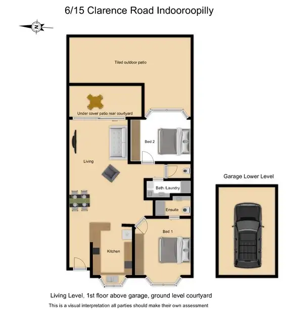 Floorplan of Homely unit listing, 6/15 Clarence Road, Indooroopilly QLD 4068
