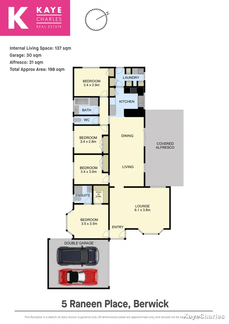Floorplan of Homely house listing, 5 Raneen Place, Berwick VIC 3806