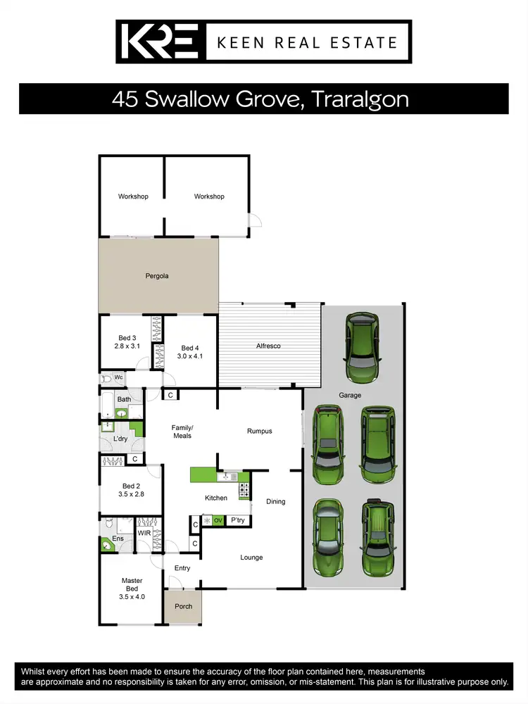Floorplan of Homely house listing, 45 Swallow Grove, Traralgon VIC 3844