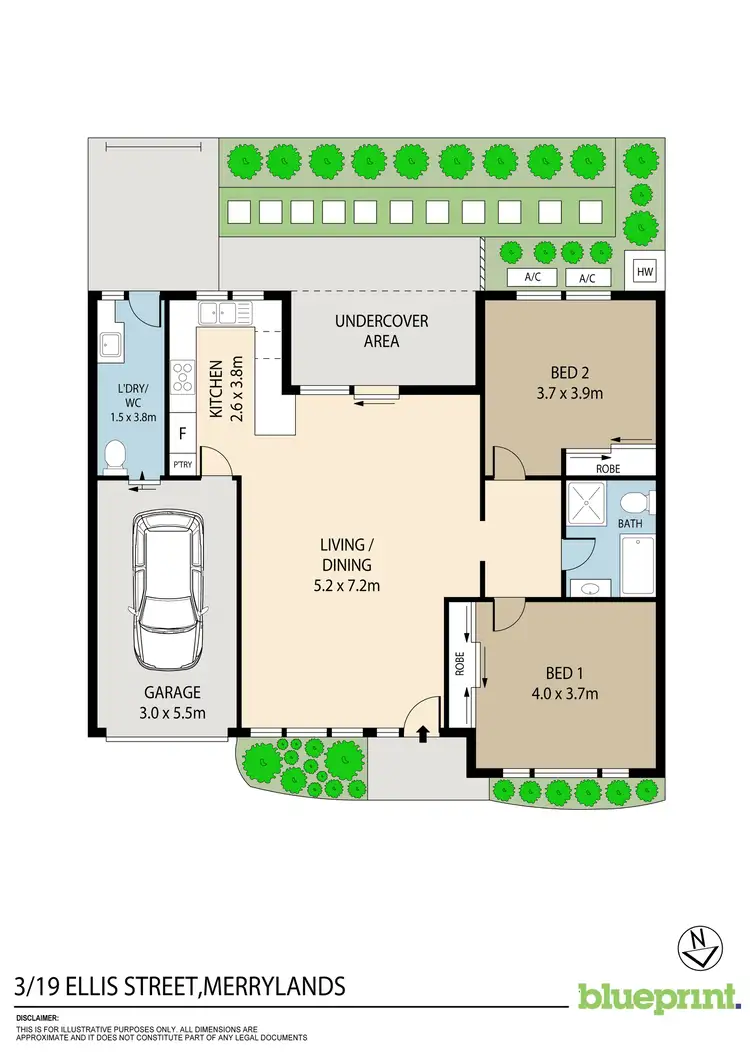 Floorplan of Homely townhouse listing, 3/19 Ellis Street, Merrylands NSW 2160