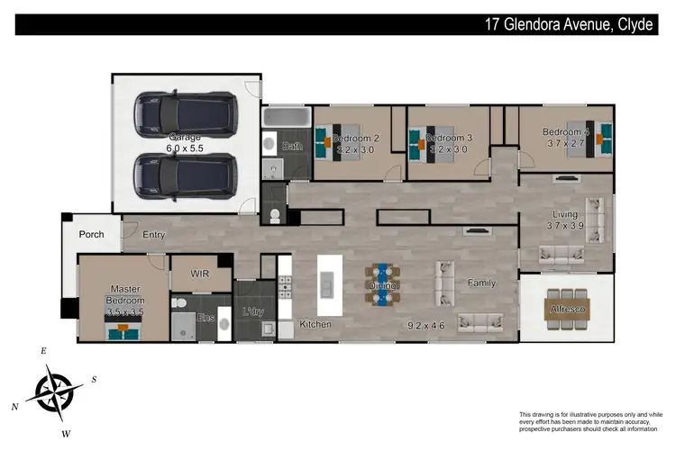 Floorplan of Homely house listing, 17 Glendora Avenue, Clyde VIC 3978