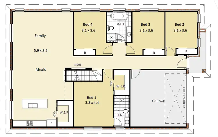 Floorplan of Homely house listing, 45 Candelo Street, Tullimbar NSW 2527