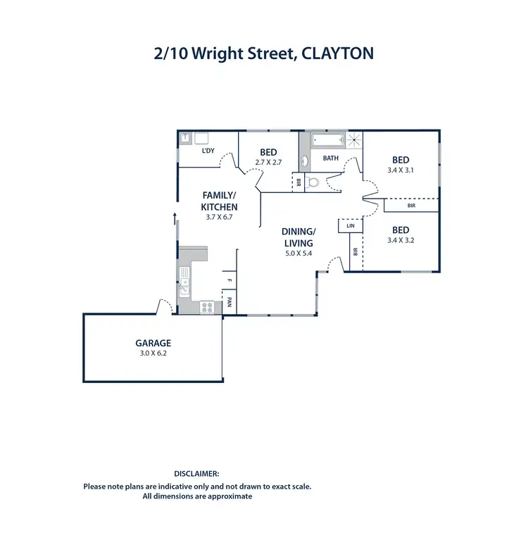 Floorplan of Homely unit listing, 2/10 Wright Street, Clayton VIC 3168