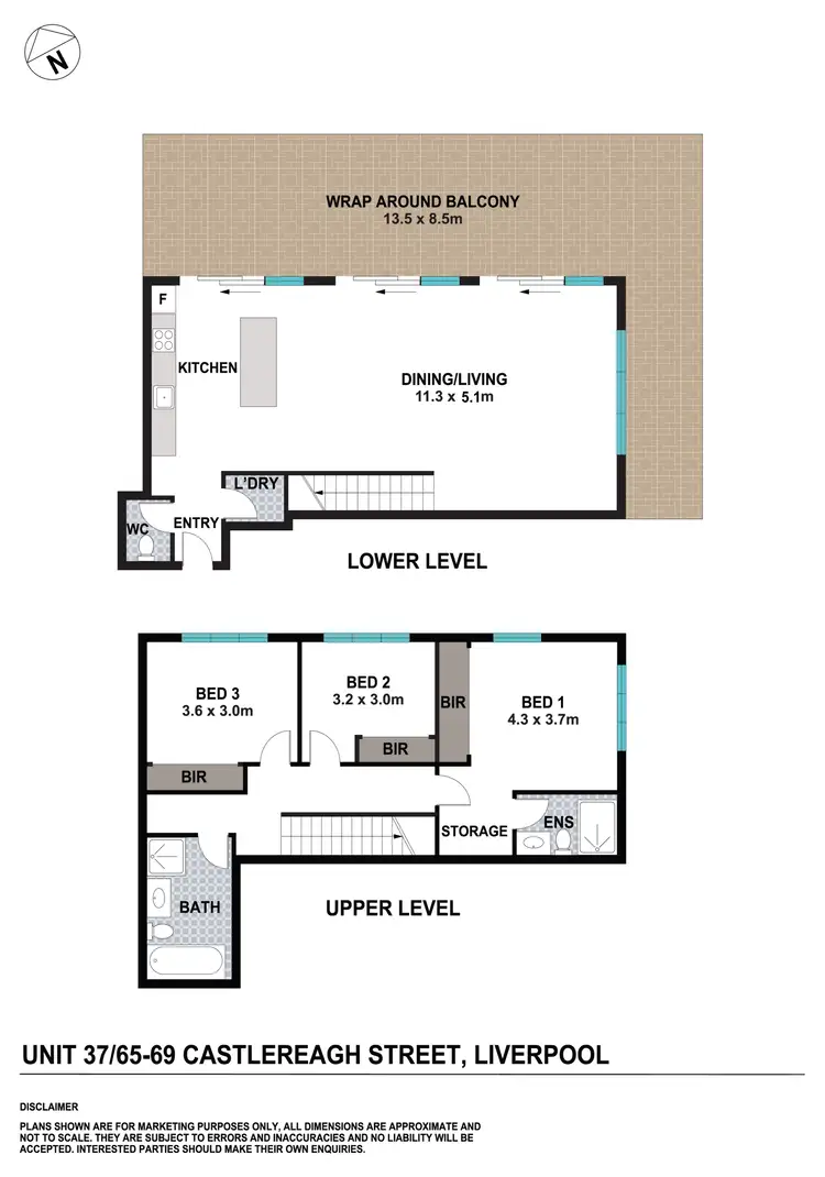 Floorplan of Homely apartment listing, 37/65-69 Castlereagh Street, Liverpool NSW 2170