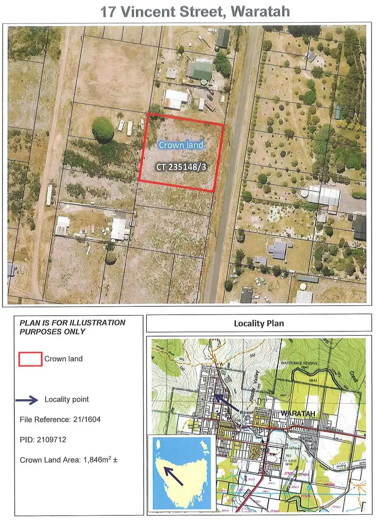 Floorplan of Homely land listing, 17 Vincent Street, Waratah TAS 7321