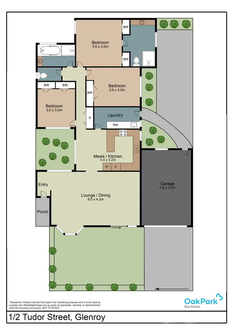 Floorplan of Homely villa listing, 1/2 Tudor Street, Glenroy VIC 3046