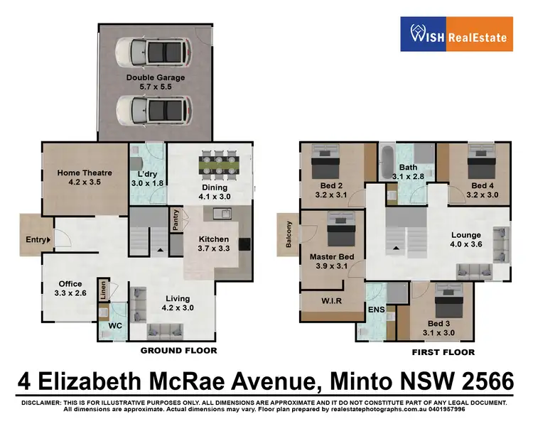 Floorplan of Homely house listing, 4 Elizabeth Mcrae Avenue, Minto NSW 2566