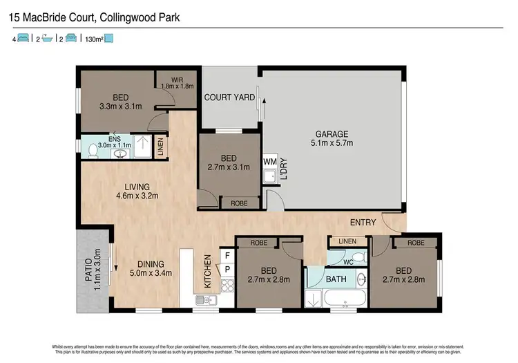Floorplan of Homely house listing, 15 Macbride Court, Collingwood Park QLD 4301