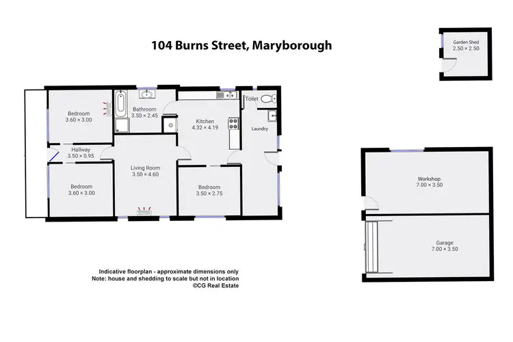 Floorplan of Homely house listing, 104 Burns Street, Maryborough VIC 3465