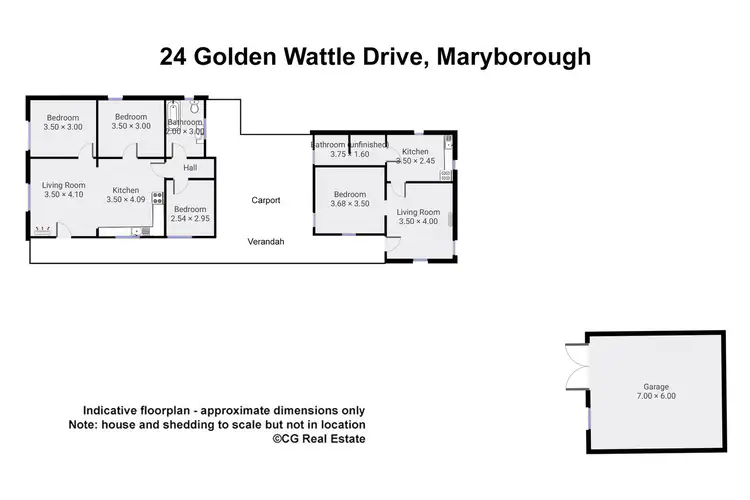 Floorplan of Homely house listing, 24 Golden Wattle Drive, Maryborough VIC 3465