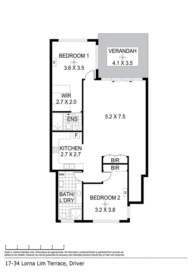 Floorplan of Homely unit listing, 17/34 Lorna Lim Terrace, Driver NT 830