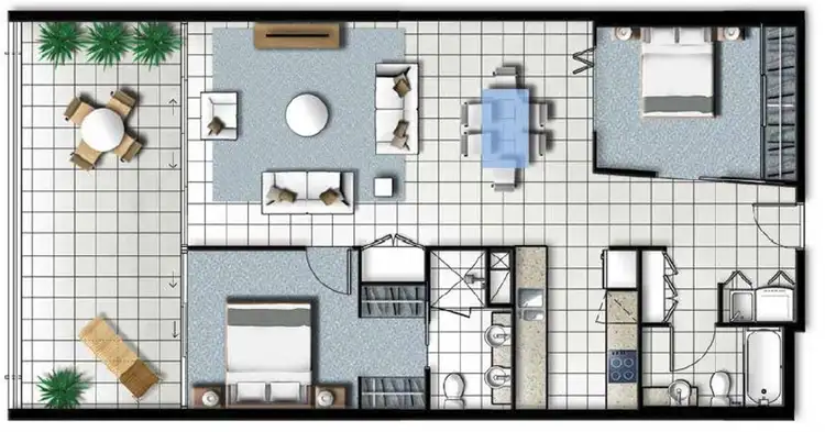 Floorplan of Homely apartment listing, 305/41 Harbour Town Drive, Biggera Waters QLD 4216