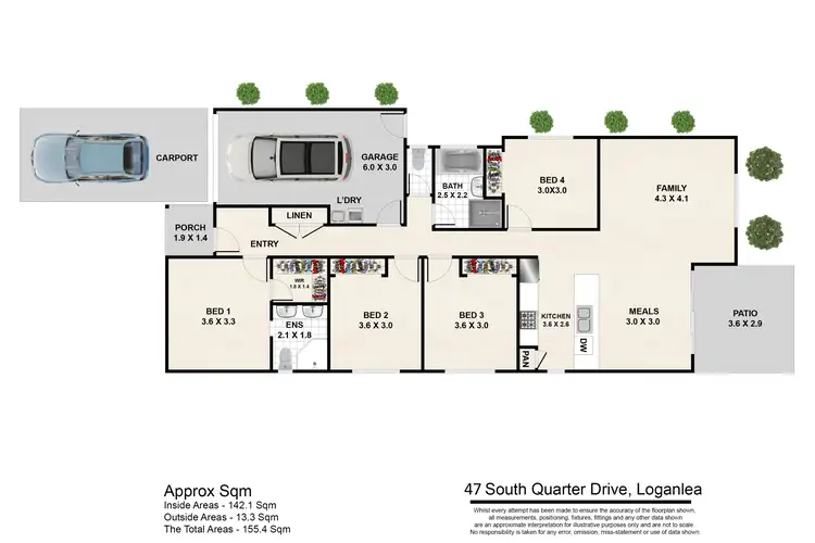 Floorplan of Homely house listing, 47 South Quarter Drive, Loganlea QLD 4131
