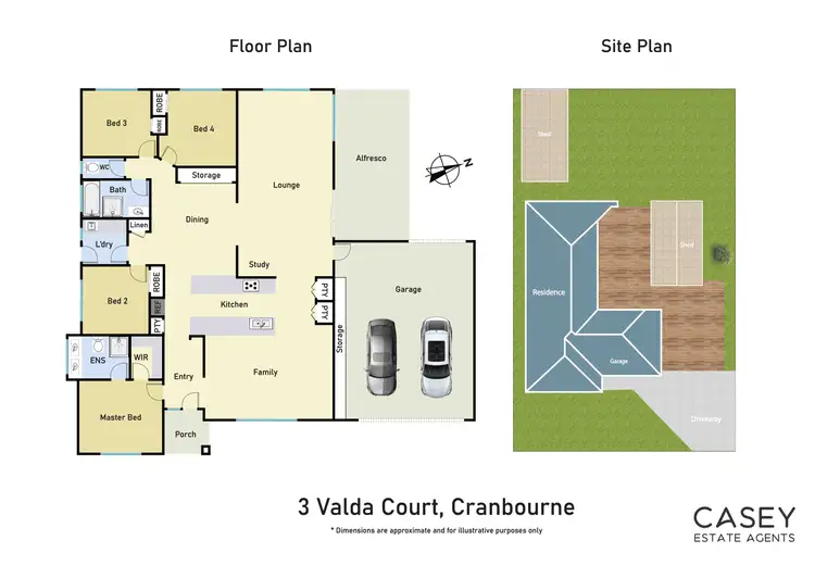 Floorplan of Homely house listing, 3 Valda Court, Cranbourne VIC 3977