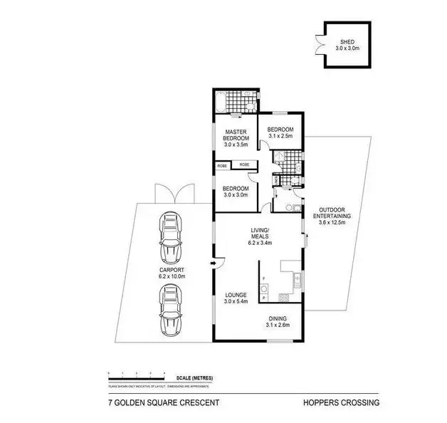 Floorplan of Homely house listing, 7 Golden Square Crescent, Hoppers Crossing VIC 3029