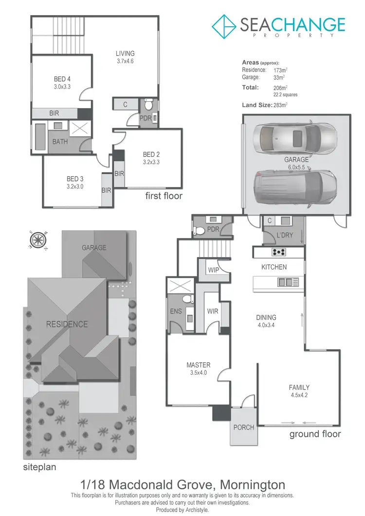 Floorplan of Homely house listing, 1/18 MacDonald Grove, Mornington VIC 3931