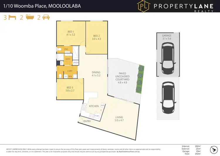 Floorplan of Homely unit listing, 1/10-12 Woomba Place, Mooloolaba QLD 4557