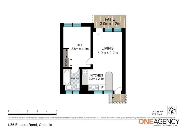 Floorplan of Homely unit listing, 1/86 Elouera Road, Cronulla NSW 2230