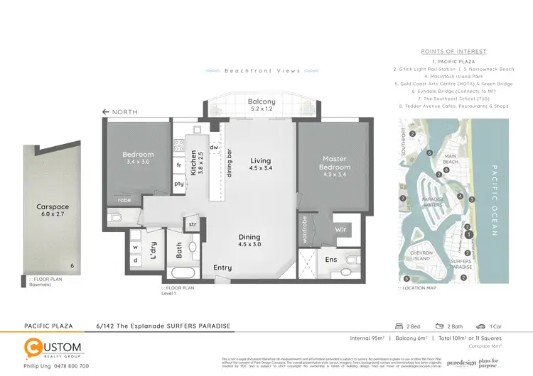 Floorplan of Homely unit listing, 6/142 THE ESPLANADE, Surfers Paradise QLD 4217